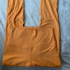 yellow-orange lululemon leggings size 6